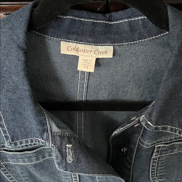 Coldwater Creek Dark Blue Denim Jacket - Picture 2 of 6